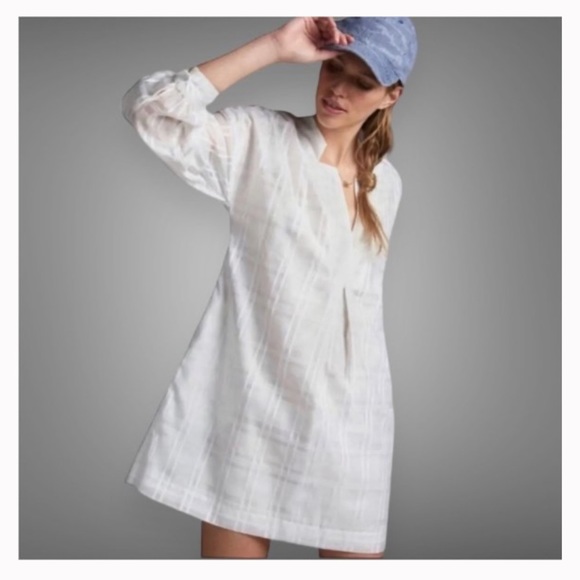 ANTHROPOLOGIE GALENA WINDOWPANE TUNIC DRESS size extra small NWT - Picture 2 of 6